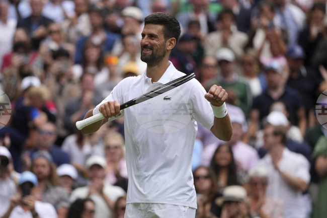 Новак Джокович се класира за 1/4-финалите на турнира по тенис "Уимбълдън"