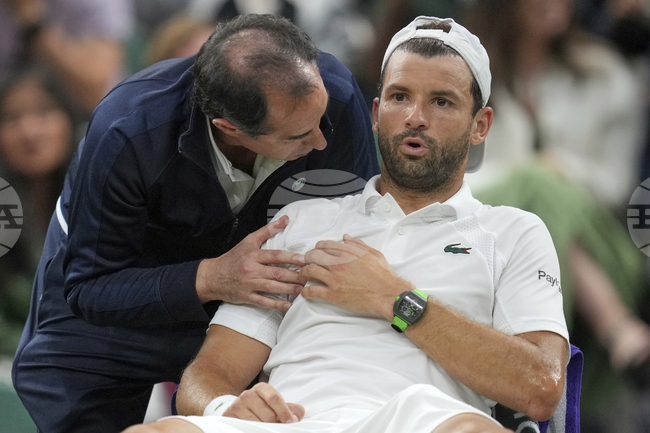 Контузия спря Григор Димитров от победа срещу номер 1 в световната ранглиста по тенис Яник Синер на „Уимбълдън“