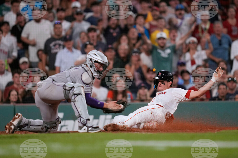CORRECTION Rockies Red Sox Baseball