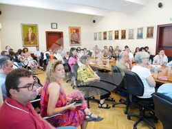 Среща с представители на НАЦИД предизвика значителен интерес в УАСГ. Снимка: УАСГ