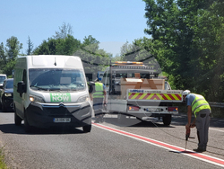 Село Черноочене - гъвкави ограничители - поставяне