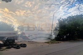 Пазарджик - пожар - квартал Запад