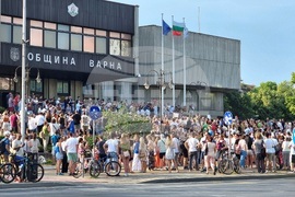 Варна - Протест в подкрепа на задържания кмет на града Благомир Коцев