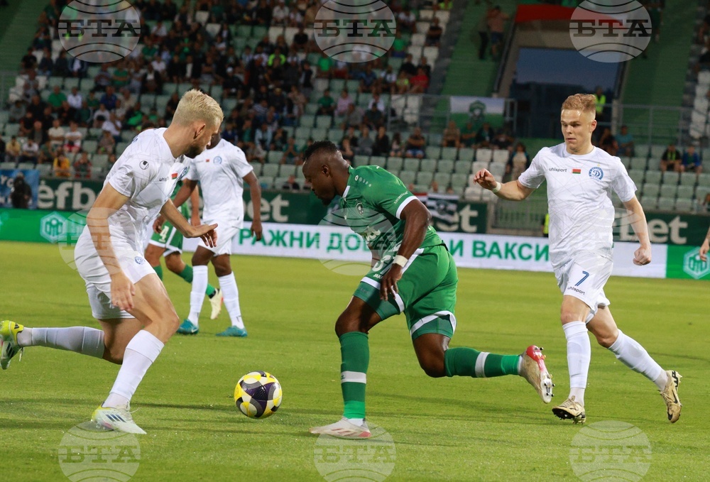 Дебютен гол на Филип Калоч донесе минимален успех на Лудогорец в първия мач срещу Динамо Минск в Шампионска лига