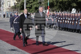 Румен Радев - Мило Джуканович - официално посрещане