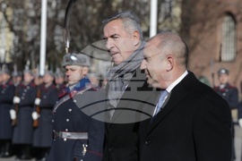 Румен Радев - Мило Джуканович - официално посрещане