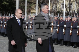 Румен Радев - Мило Джуканович - официално посрещане