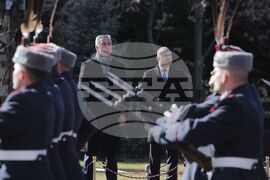 Румен Радев - Мило Джуканович - официално посрещане