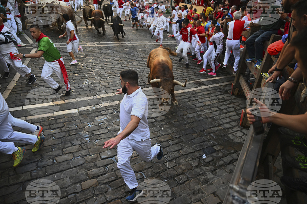 APTOPIX Spain Running of the Bulls