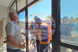 Кресна - горски служители - протест