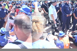 Кресна - горски служители - протест