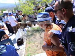 Кресна - горски служители - протест