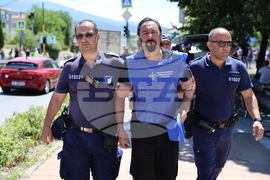 Кресна - горски служители - протест