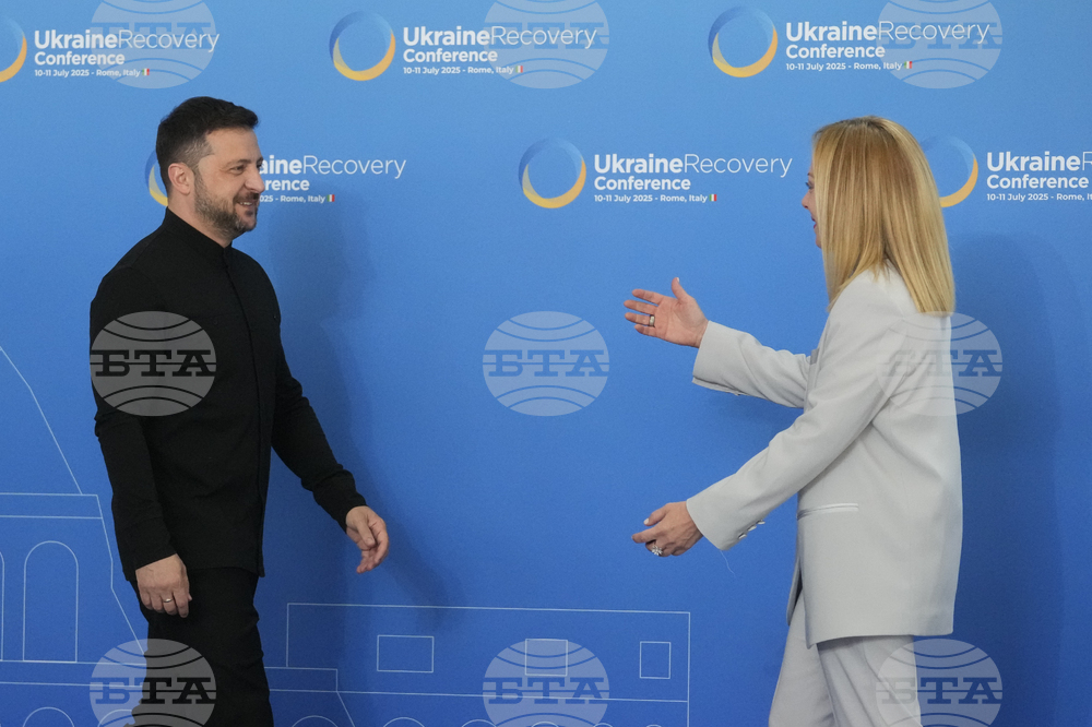 APTOPIX Italy Ukraine Recovery Conference