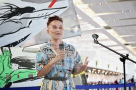 Бургас - летище - скулптура - откриване