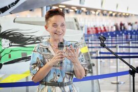 Бургас - летище - скулптура - откриване