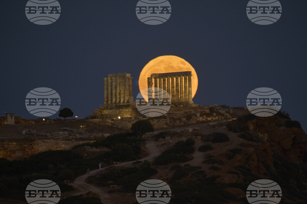 APTOPIX Greece Full Moon