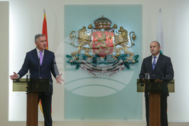 Румен Радев - Мило Джуканович - пресконференция