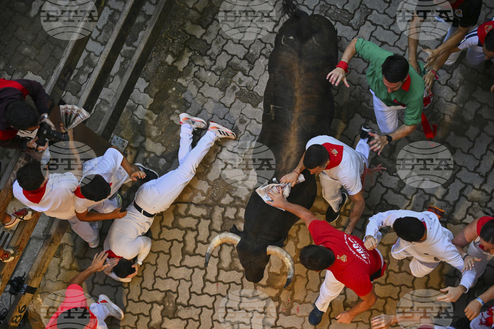 APTOPIX Spain Running of the Bulls