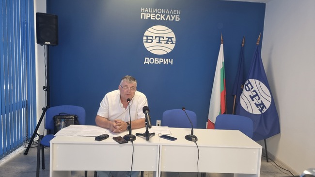 Пресконфенерния на областния координатор на структурата на ПП "Непокорна България" в Добрич Боян Саркизов