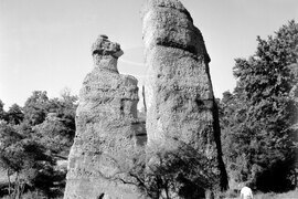 Изглед от Белоградчишките скали в далечната 1964 година