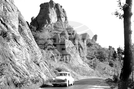 Изглед от Белоградчишките скали в далечната 1964 година