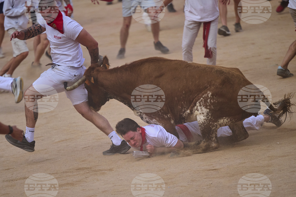 APTOPIX Spain Running of the Bulls