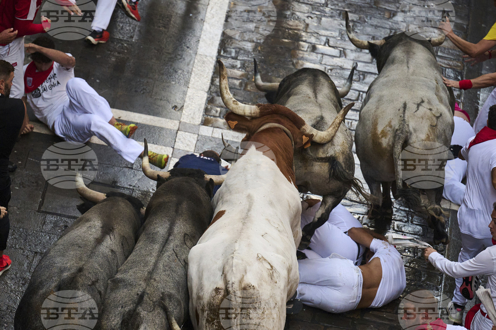 APTOPIX Spain Running of the Bulls