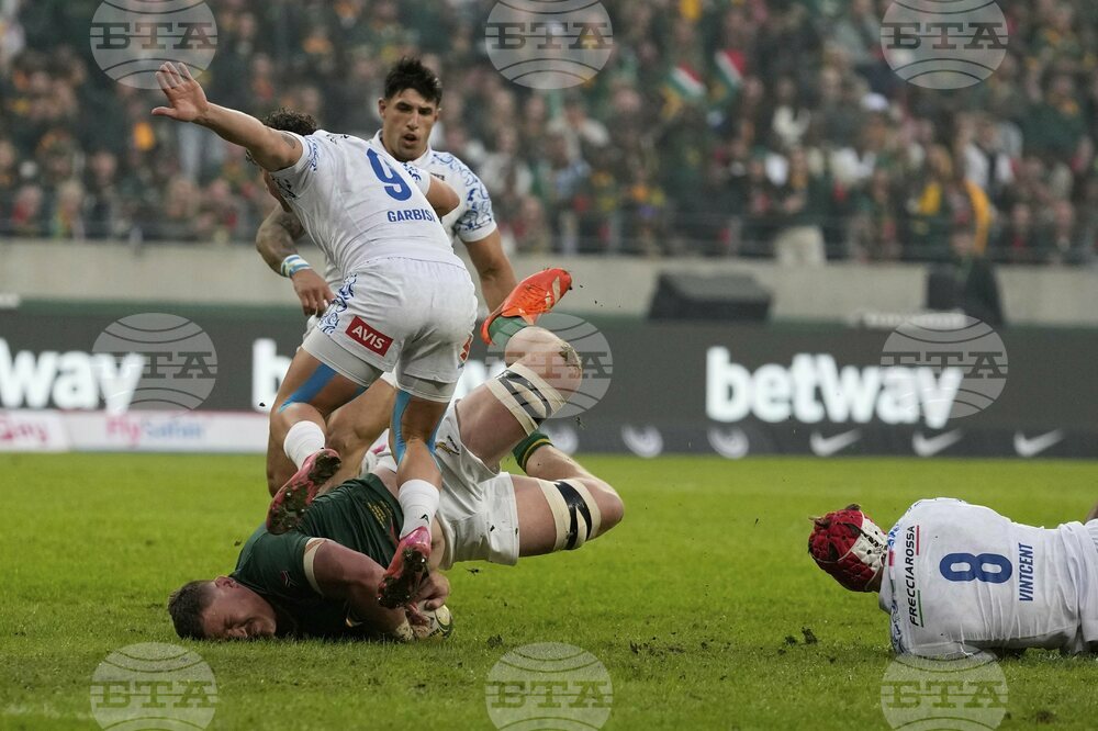 APTOPIX South Africa Italy Rugby