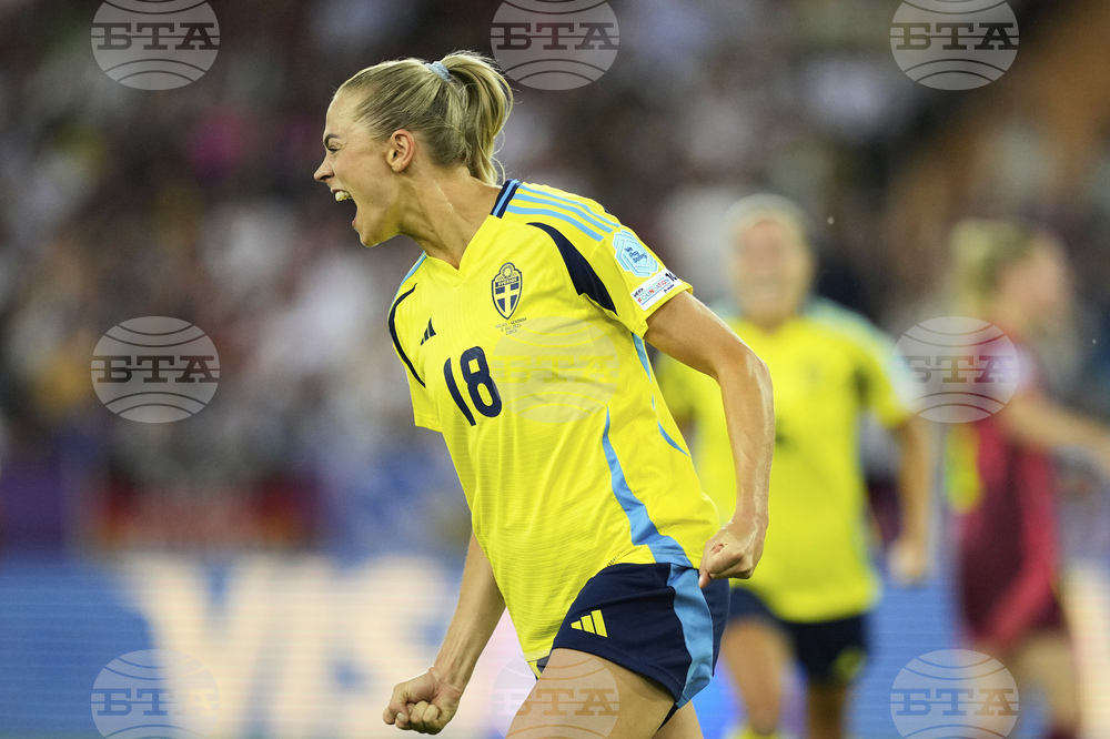 CORRECTION Euro 2025 Sweden Germany Soccer