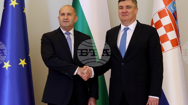 Croatian President Milanovic Welcomes Bulgarian Counterpart Radev in Zagreb