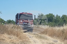Бургас - местност Острицата - пожар