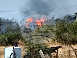 Бургас - местност Острицата - пожар