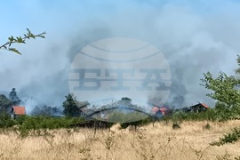 Бургас - местност Острицата - пожар
