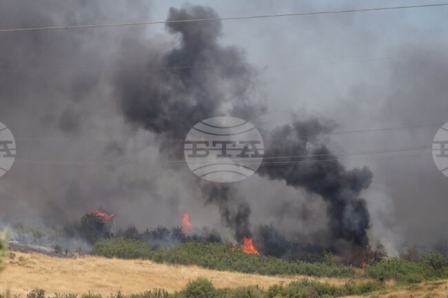 Голям пожар гори във фабрика край Анкара