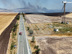 Бургас - местност "Острицата" - пожар - поглед с дрон
