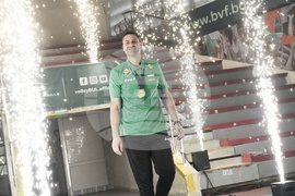 Зала "Христо Ботев" - световни шампионки по волейбол до 19 години - посрещане