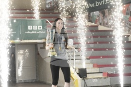 Зала "Христо Ботев" - световни шампионки по волейбол до 19 години - посрещане