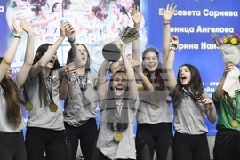 Зала "Христо Ботев" - световни шампионки по волейбол до 19 години - посрещане