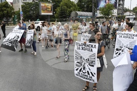 Улица ,,Опълченска" - протест - ремонт