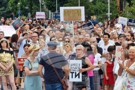 Варна - Протест в подкрепа на задържания кмет на града Благомир Коцев