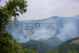 Село Горно Спанчево - горски пожар