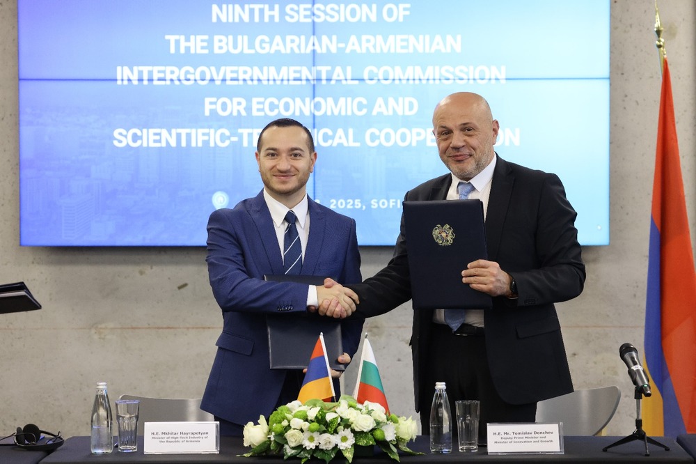 Bulgaria, Armenia Sign Memorandum of Cooperation in Technology and Scientific Research
