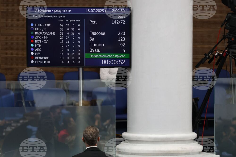 Народно събрание - заседание - табло -гласуване - Велислава Делчева