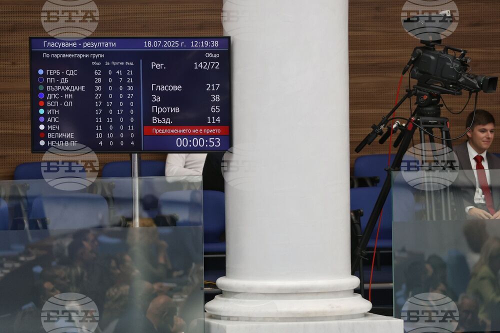 Народно събрание - заседание - табло -гласуване - Мая Манолова