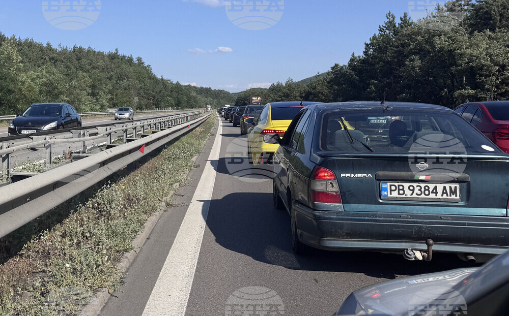 АМ "Тракия" - катастрофа - автомобили - задръстване