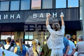 Варна - протест в подкрепа на задържания кмет на града Благомир Коцев