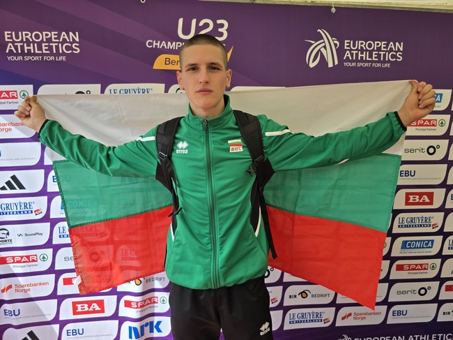 Лъчезар Вълчев спечели сребърен медал в тройния скок на Европейското първенство по лека атлетика до 23 години