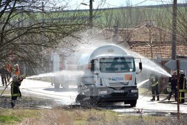 Димитровград - Село Горски извор - цистерна - пожар