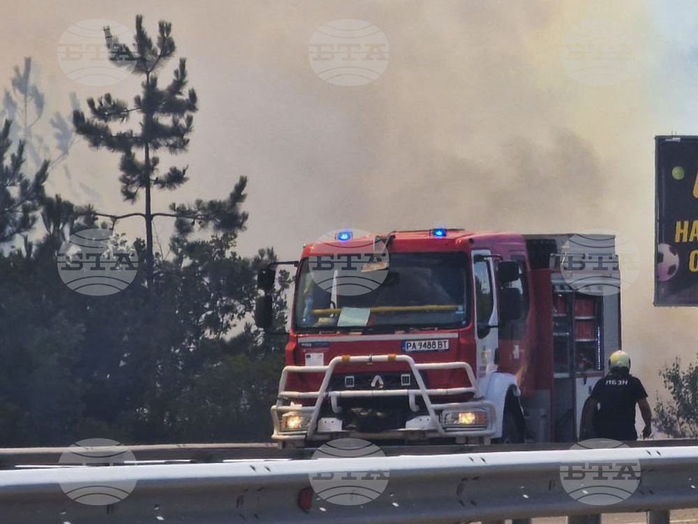 Пазарджик - автомагистрала "Тракия" - пожар - движение